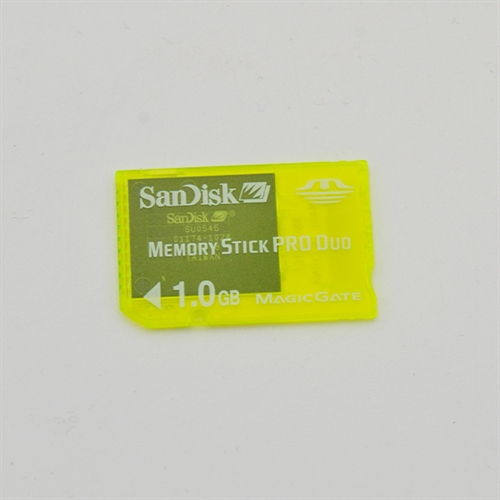 PSP Memory Card - SanDisk Memory Stick Pro Duo 1GB - Clear gul - PSP Tilbehør (B Grade) (Genbrug)